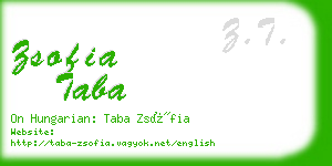 zsofia taba business card